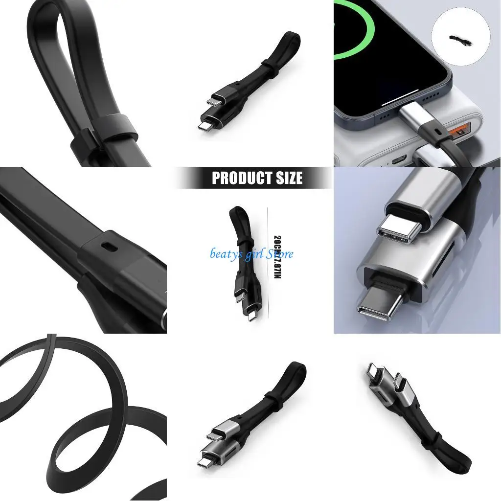 

C7AB Multifunction Aluminum Alloy USB C Cable For Rapid 10Gbps Transfer Charging