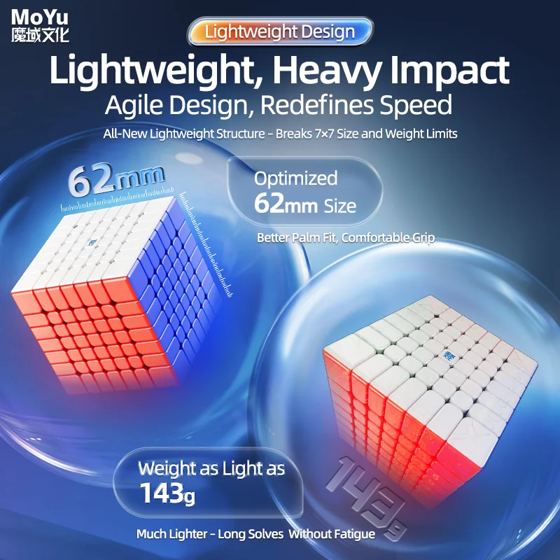 Moyu AoFu V5 7X7 Triple Track Cubo Magico Magico Velocità Senza Adesivo Aofu 7x7 V5 Giocattoli Fidget Professionali Cubo Magico