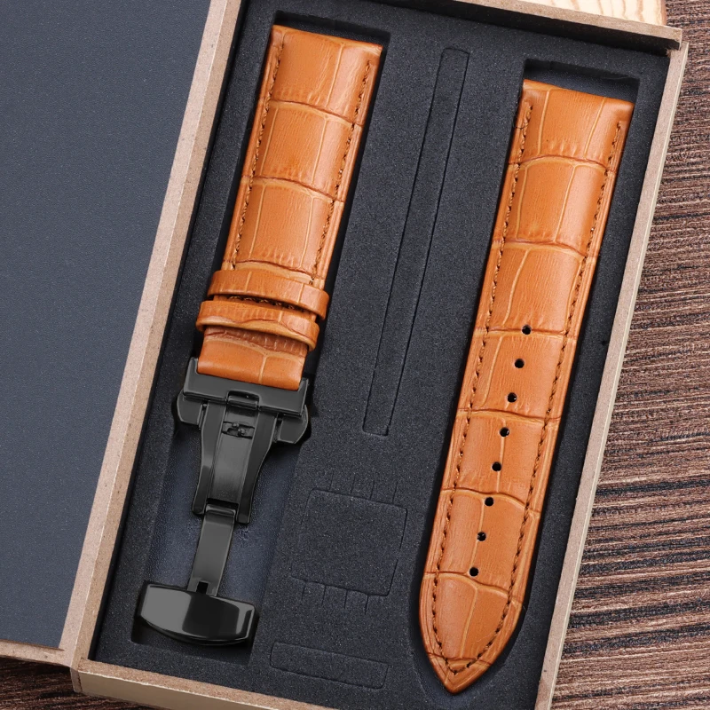 Genuine Cowhide Watch Straps with Box