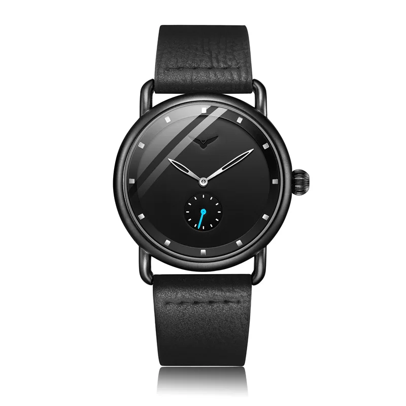 Men's Simple Waterproof Leather Quartz Watch