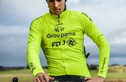 Winter Fleece Thermal Only Cycling Jerseys Groupama Fdj Team Fluo Yellow Long Sleeve Men Bike Wear Cycling Clothing