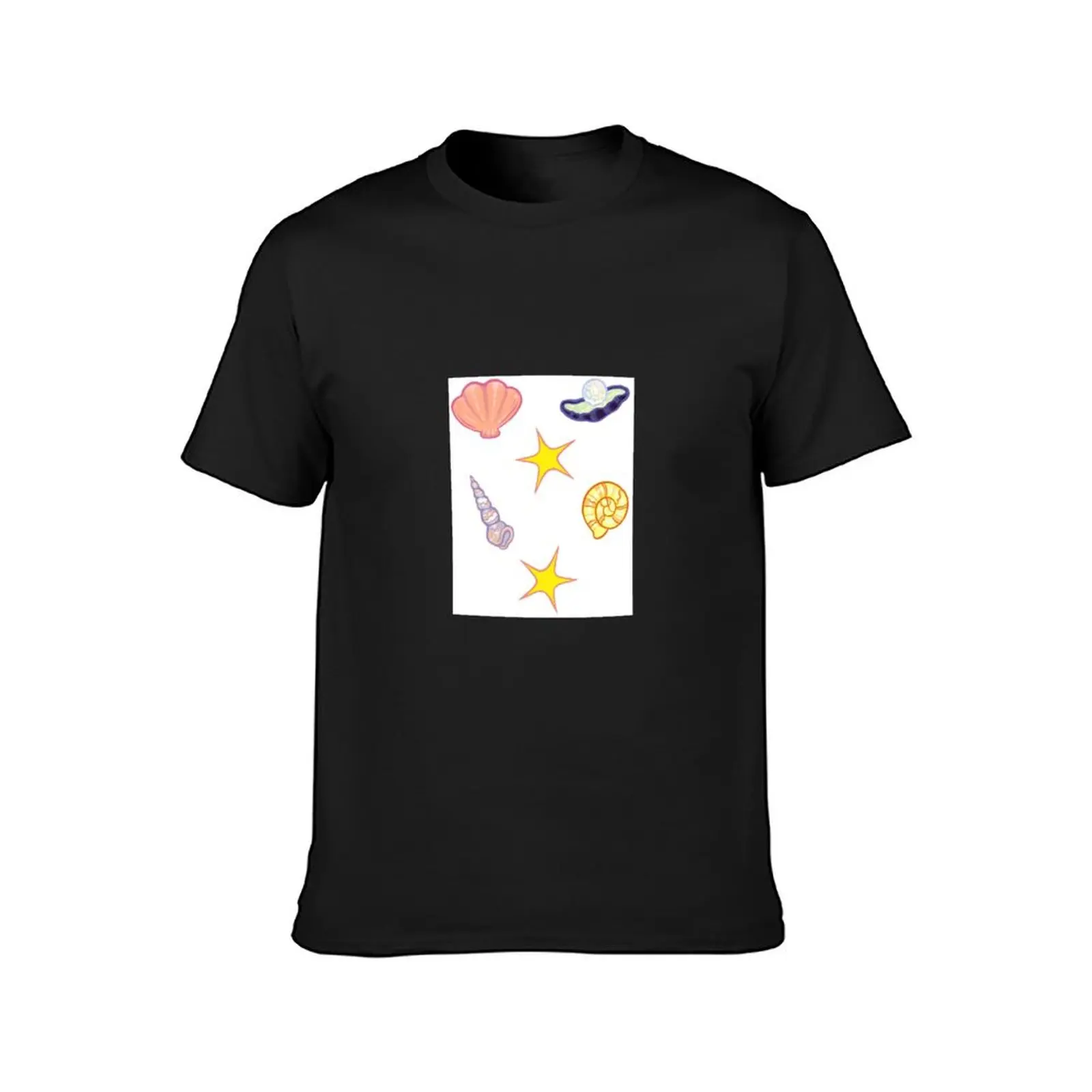 seashell heaven 2 T-Shirt Aesthetic clothing animal prinfor boys summer clothes plain men t shirt