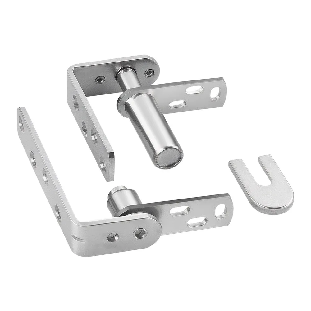 Stainless Steel Self Closing Double Direction Hinge Automatic For Rebound For Saloon Door Half Length Hardware Silver Easy