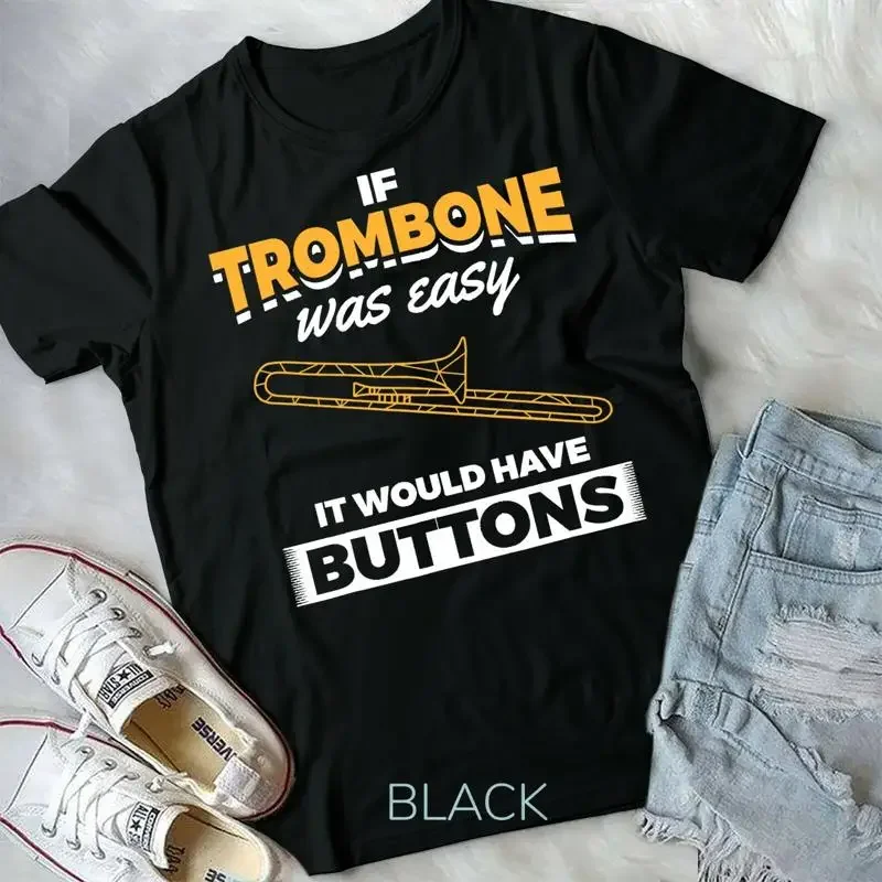 Trombone Easy Would Have Buttons Trombonist Trombone Unisex Youth T shirt