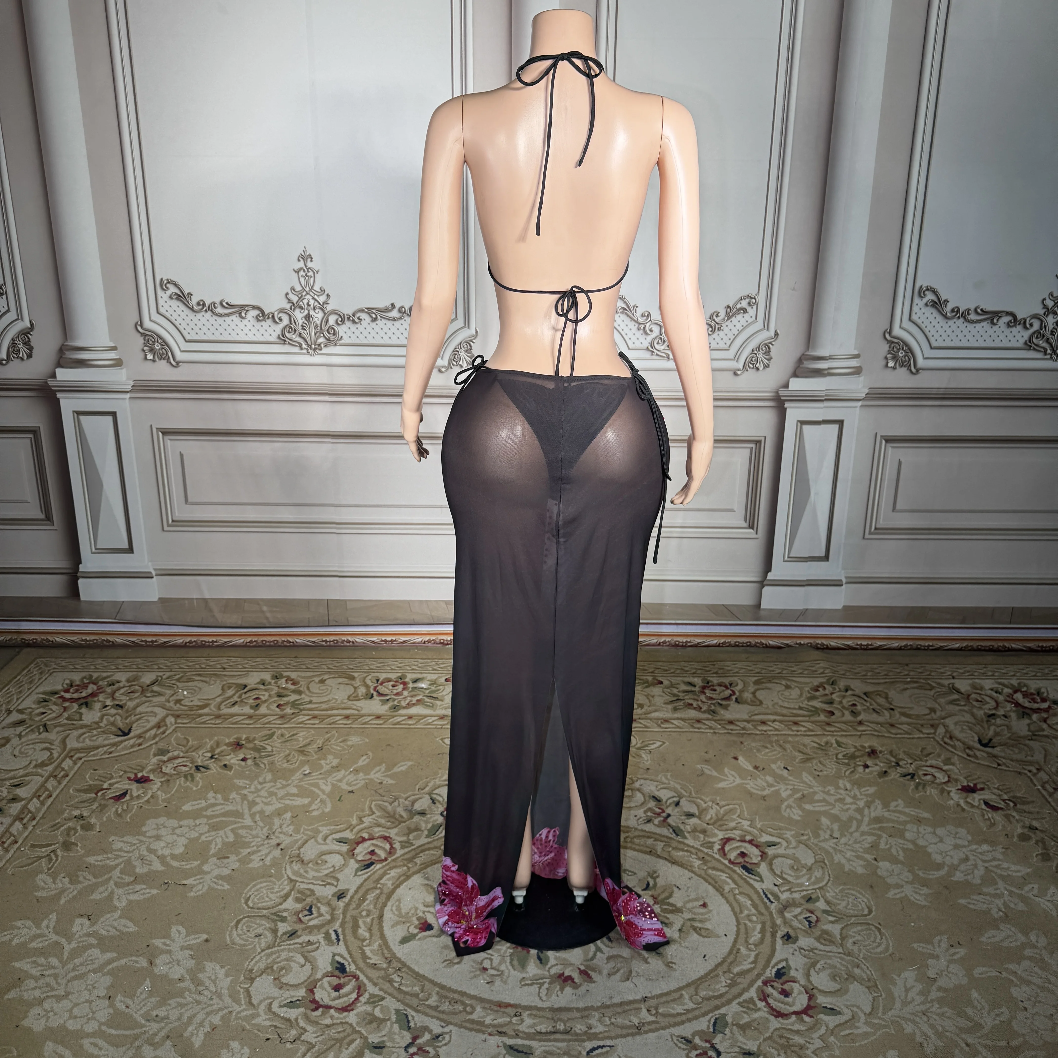 

Новый летний сексуальный купальник ZD 2026 с цветочным принтом, открытой спиной, для пляжного отдыха, облегающий, из трех частей.