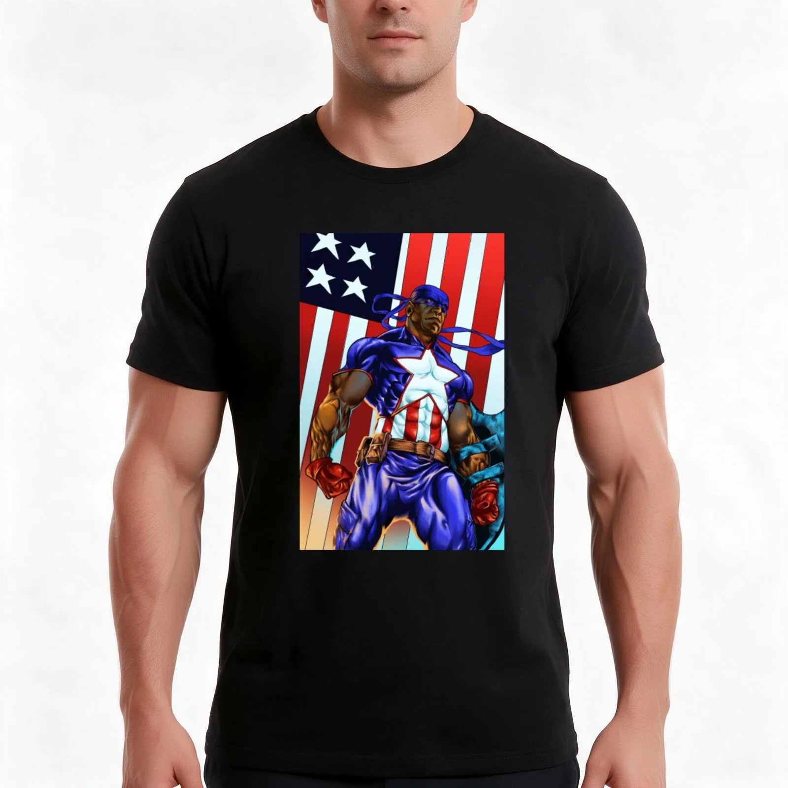 Isaiah Bradley Isaiah Bradley T-Shirt Summer Casual Cotton Tee Oversized Streetwear Tops Vintage Graphic Print 100% Cotton