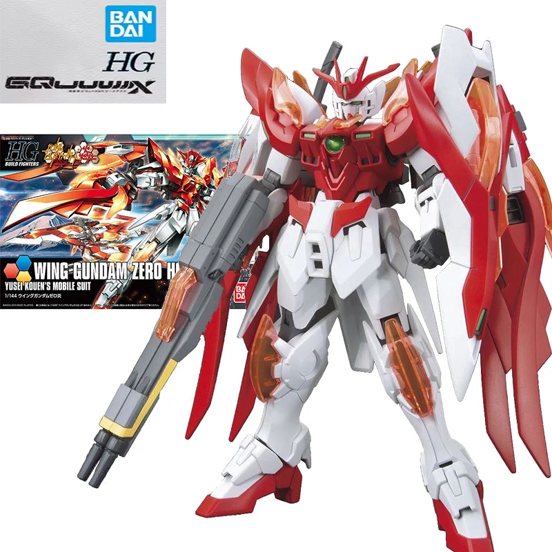 

Gundam Model Kit Аниме Фигурка HGBF Wing Gundam Zero Honoo Подлинная модель Gunpla Аниме Фигурка Фигурка