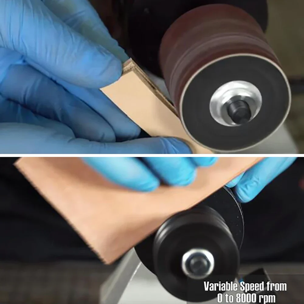 Pulidor de bordes de cuero de 220V, máquina pulidora, bricolaje, artesanía de cuero, Mini herramienta de lijado de escritorio, 0-8000RPM ajustable