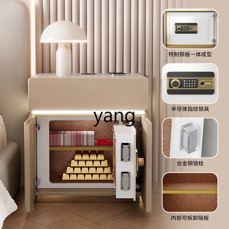 LH bedside table, safe, integrated small multi-functional storage password box with Bluetooth speaker