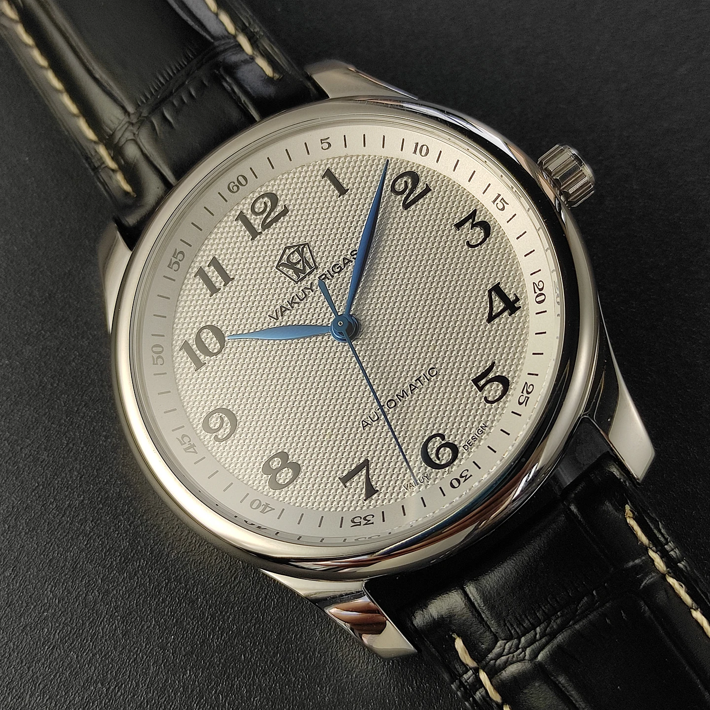 40 مللي متر ساعة ميكانيكية أوتوماتيكية للرجال مينغ شي الأعمال سحابة نمط النورس ST2130 حركة الأزرق مطلي الأيدي مقاوم للماء الذكور