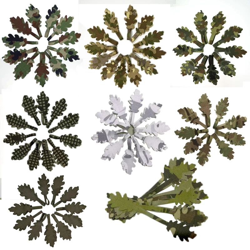 15 stks/set Paintball Airsoft 3D helm cover camouflage bladeren Ghilliekostuum Materiaal Tactische Outdoor Game DIY MC MCAP MCTP Camo