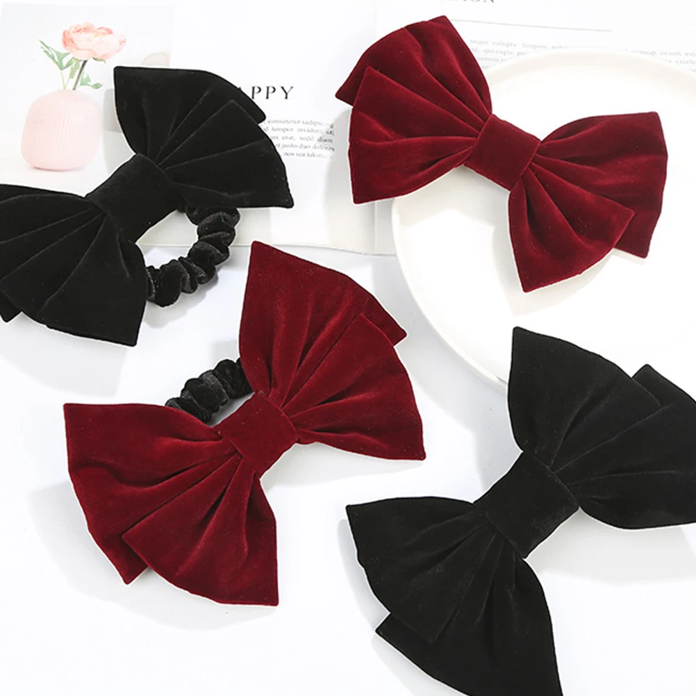 

Bowknot Circle Fashion Hair Ties Ponytail Holder Women Hair Rope Accessories Unique Rings Everyday Wear Gifts