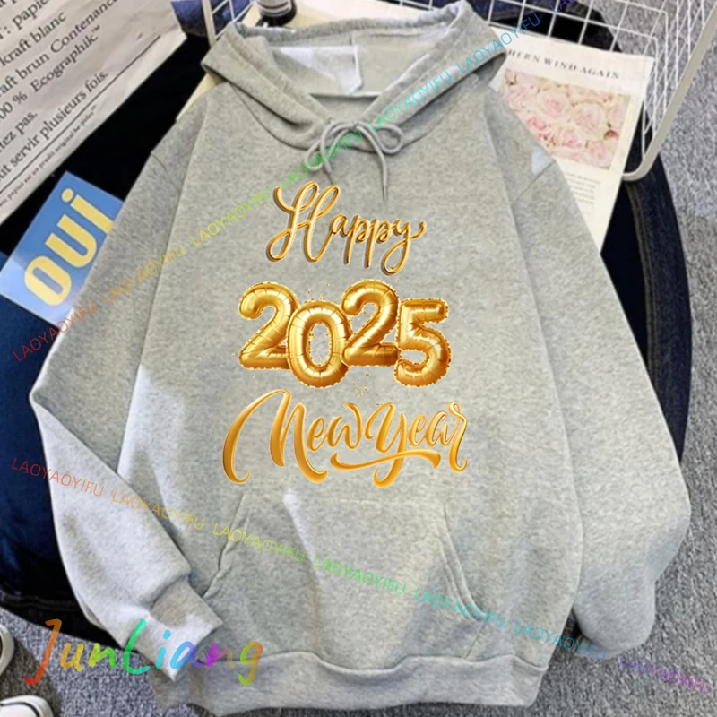 سنة جديدة سعيدة 2025 أزياء المرأة في بلدي 2025 عصر السنة الجديدة Ev رجل هوديي الرجال الرجال هوديس ملابس للرجال مقنعين #4