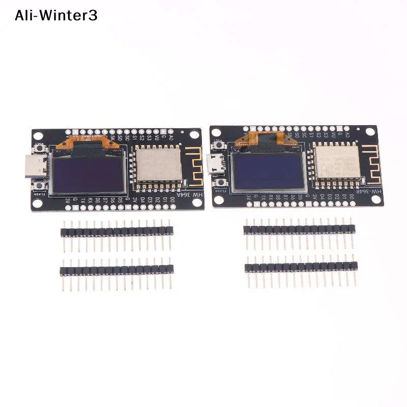 

【Wtr3】1 шт. Плата для разработки на базе ESP8266 со встроенным OLED-дисплеем 0,96 дюйма и защитным корпусом, модуль Wi-Fi CH340 ESP12E TypeC