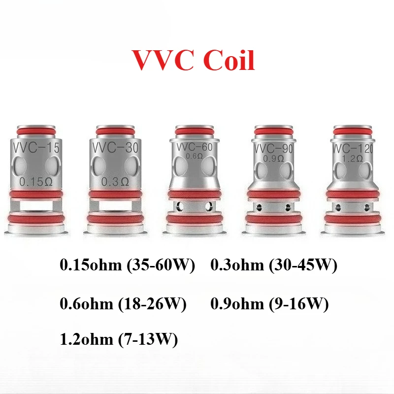 5 قطعة/الحزمة VVC لفائف 0.3ohm 0.6/0.9/1.2/0.15ohm لفائف رئيس ل فاندي جاكارو مين نبض AIO عدة جراب خرطوشة