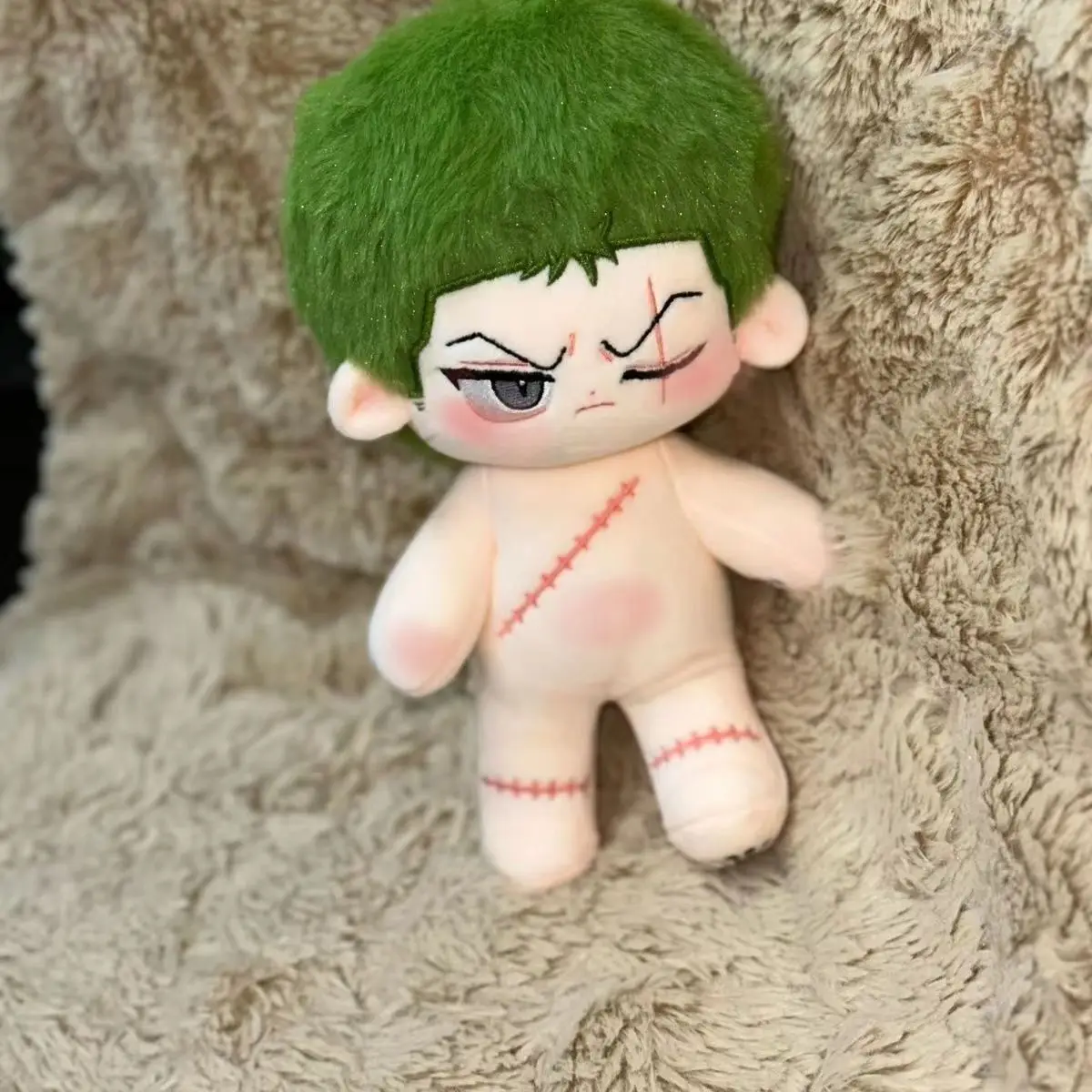 Handsome Swordsman Zoro Cotton Stuffed Dolls Kawaii Pirate Hunter Roronoa Zoro Collectible Toys for Children Adults Anime Gift