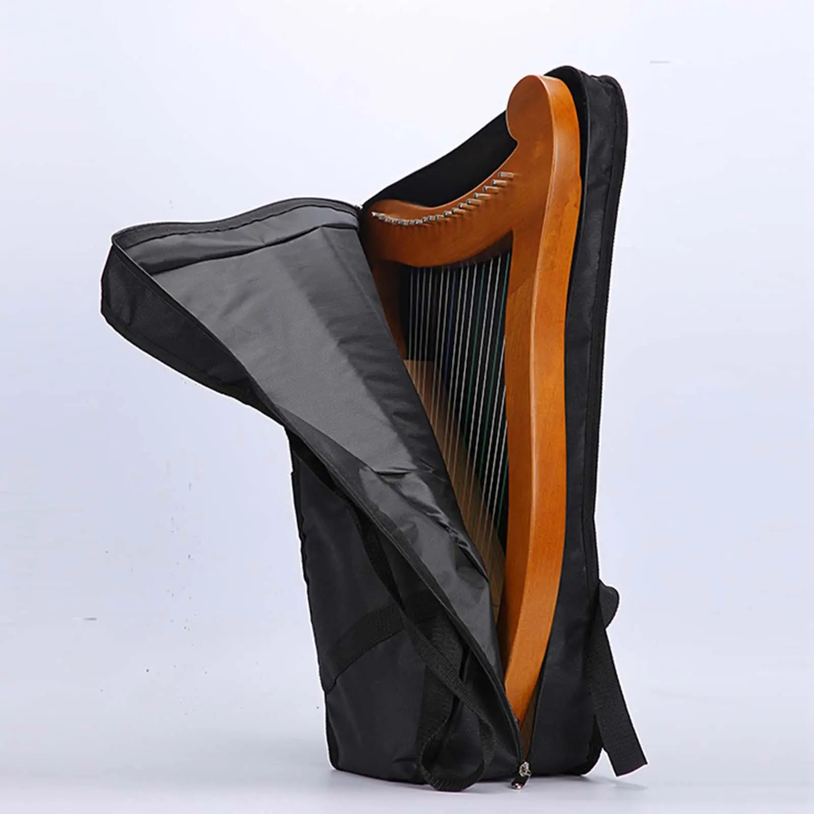 Oxford Cloth Lyre Harp Storage Bag Shockproof Travel Case for Music Learner and Harp Students