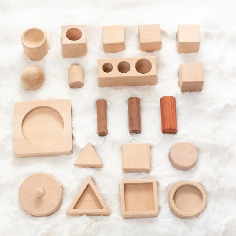 سجل تعليم مونتيسوري كافية ألعاب الطاولة الخشب التراص اللبنات ألعاب أطفال ألعاب تفاعلية حسية اكسسوارات الطفل #5