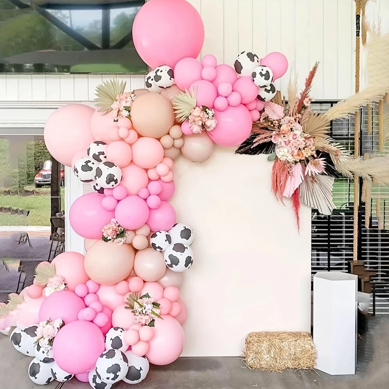 Cow Theme Cowgirl Balloon Garland Arch Kit For Farm Theme Birthday Party Decoration Celebration Holiday Party Supplies