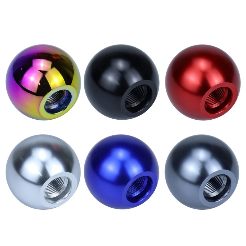 Universal Ball Shifter Knob Anodized Aluminum Ergonomic Design for Enhances Grip Easy Installation on Manual Automatic H8WE