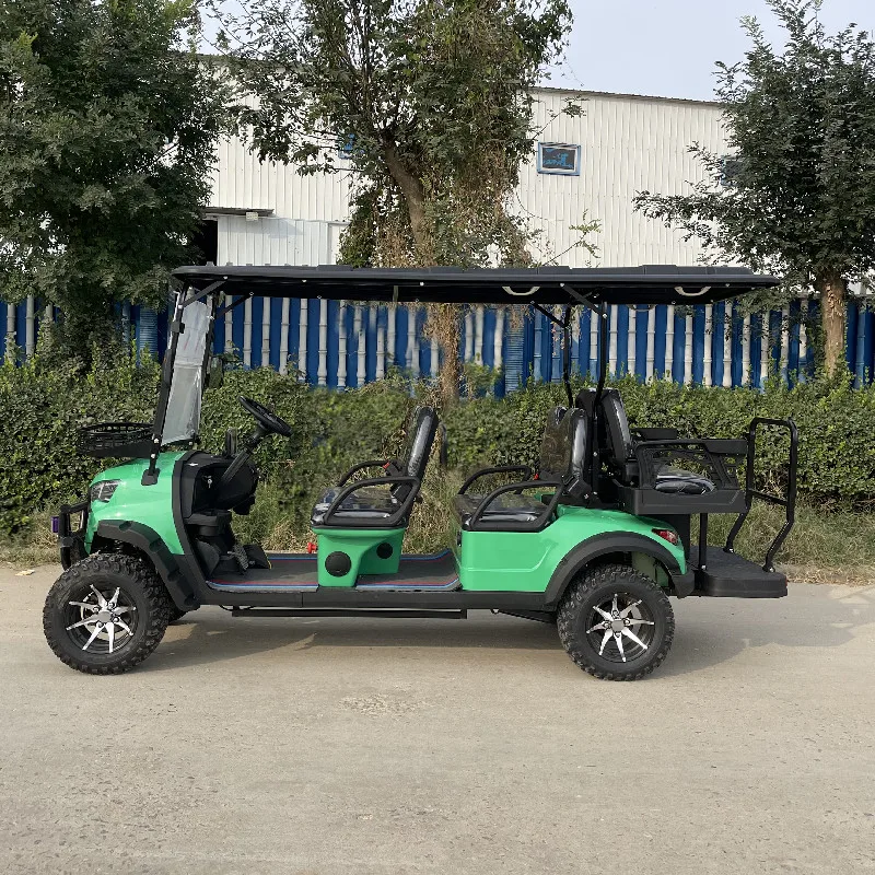 China's Best Supplier 48V/60V Club Tour Bus 6 Seats High Quality Electric Golf Cart Four Wheel Disc Brake and 4 Wheel Suspension