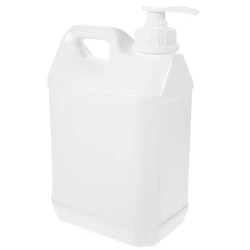 2.5l Press Pump Bottle Sterilization Liquid Storage Reusable Leakproof Hand Soap Dispenser Large Opening White