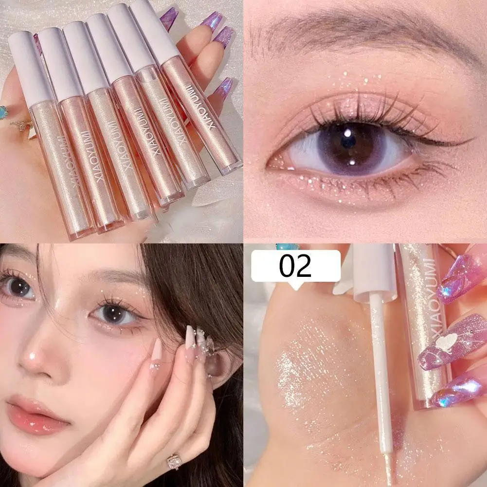 1Pc Liquid Eyeshadow Shimmering Glitter Waterproof Eyeliner Shimmering Eyeshadow Eyeliner Eye Beauty Party Makeup Tools