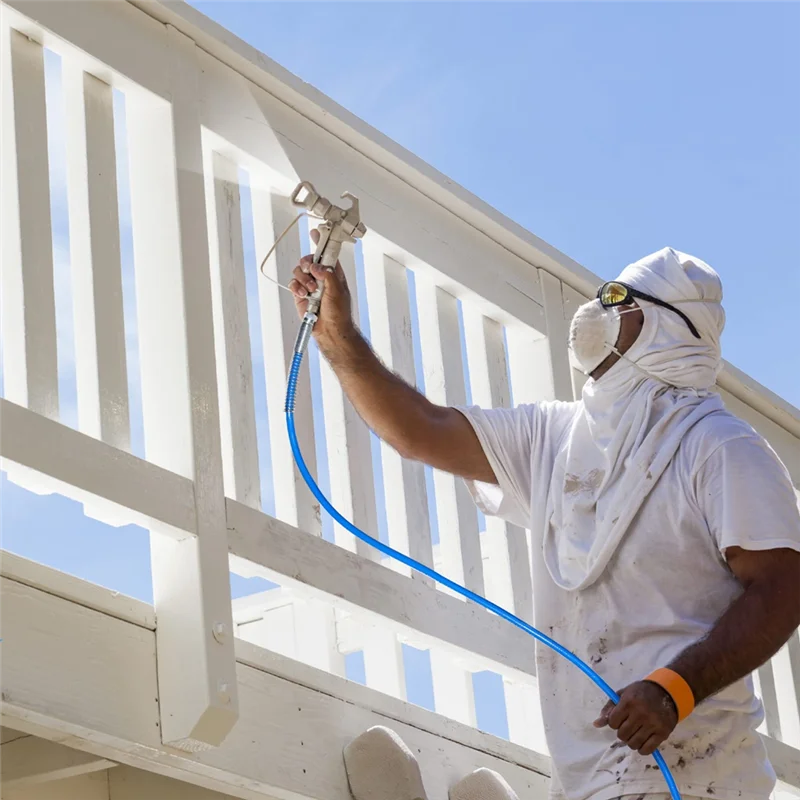 Manguera de tensión de pulverización de pintura sin aire A56X de 4 pies Compatible con manguera de pulverización de pintura de alta presión de 3/16 ID, extendida Flexible de 3000 PSI