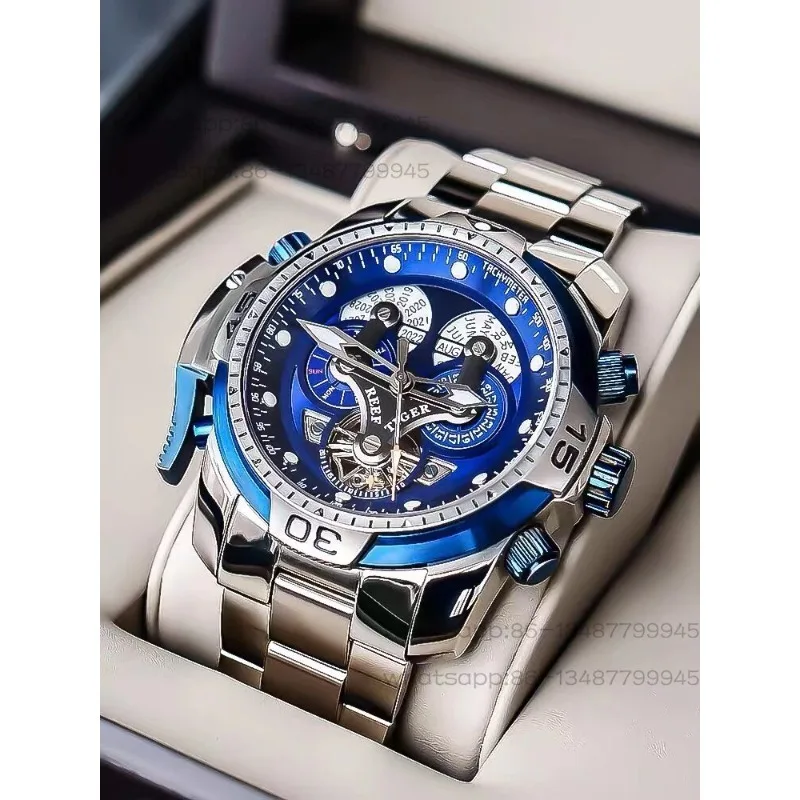 Fashionable new men's automatic mechanical large dial