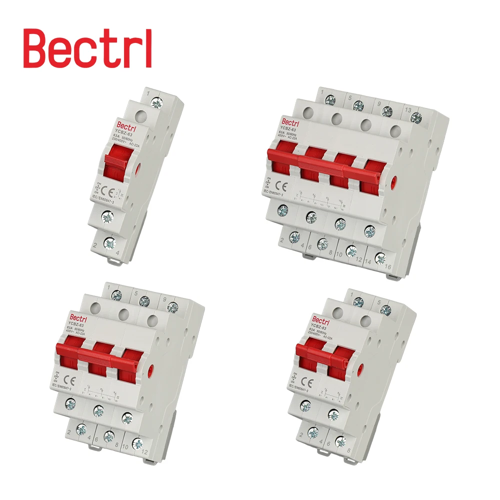 Changeover Switch 1/2/3/4P 40A/63A 50/60Hz Disconnectors Switch Load and break the circuit Household residential safety