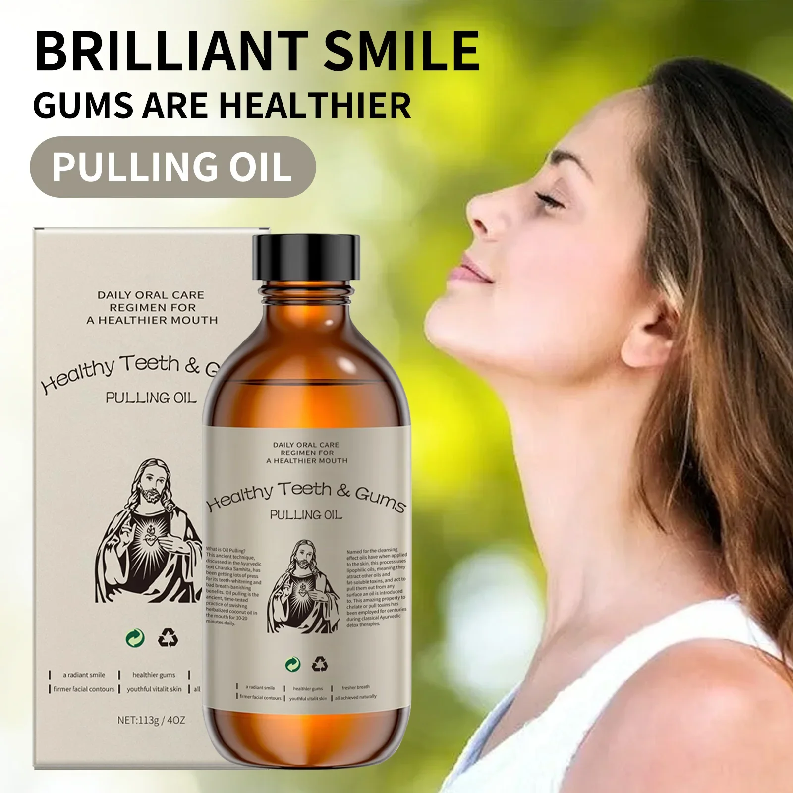 جوز الهند سحب النفط غسول الفم تنظيف الأسنان الطازجة الفم التنفس رائحة إزالة الكحول خالية تبييض أداة الفم منتجات العناية بالفم #4