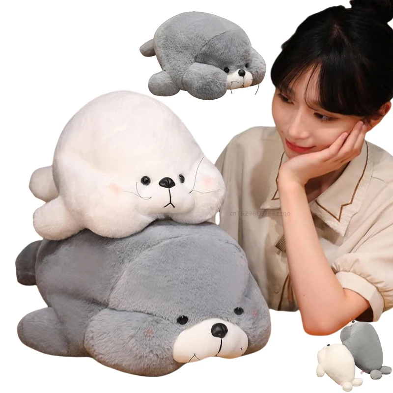 New 85cm Simulation Seal Marine Organism Animals Super Soft Home Decor Funny Adorable Birthday Gift For Girls Boys Back Cushion