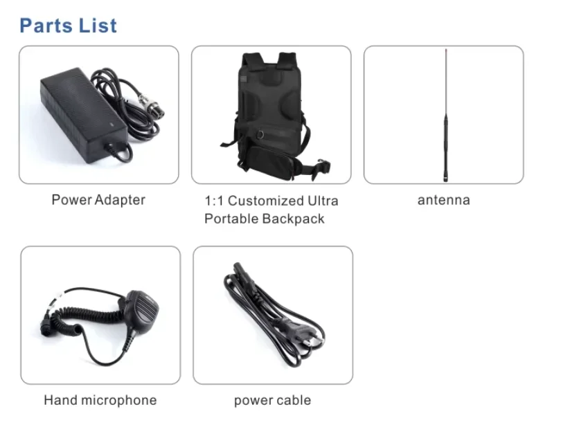 Digital Two Way Radio DMR 20W Repeater 400-470Mhz UHF Walkie Talktie Repeater Backpack Built-in Battery view 3