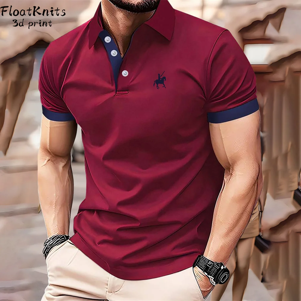 

Summer Minimalist Solid Color Polo Shirt Men's Short Sleeve Tee Lapel Men's Clothing Business New in Tops & Tees Shirts for Man