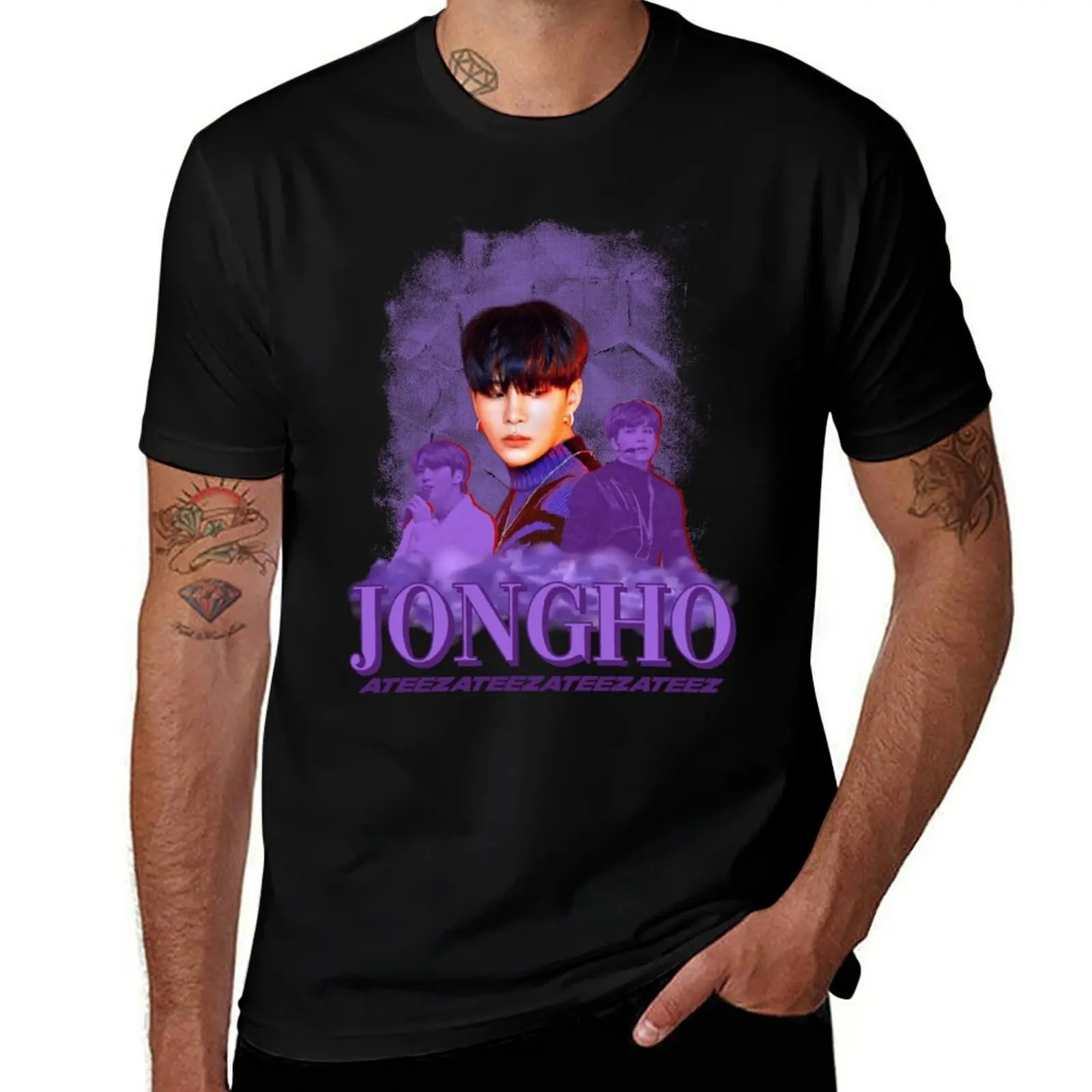 

Футболка Icy vintage jongho, мужская футболка из 100% хлопка, роскошная брендовая хлопковая футболка, 100% футболка