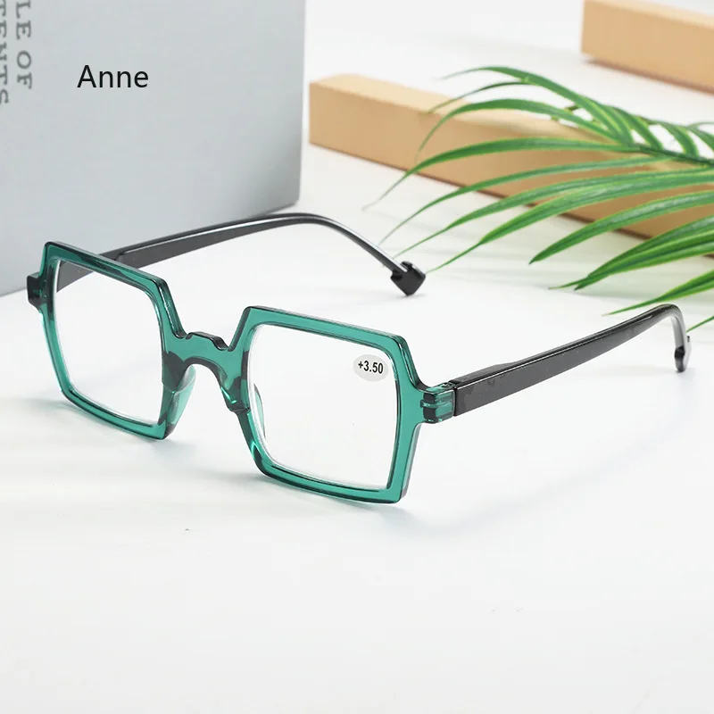 1PC Oversized Square Reading Glasses Men Women Portable Large Frame High-definition Presbyopia Eyeglasses Diopter 1~+ 4.0 gafas