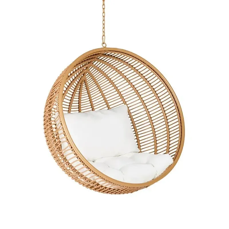Modern Folding Egg Chair Outdoor Luxury Space Saving Hanging Swing Chair with Stand Suitable for Balcony