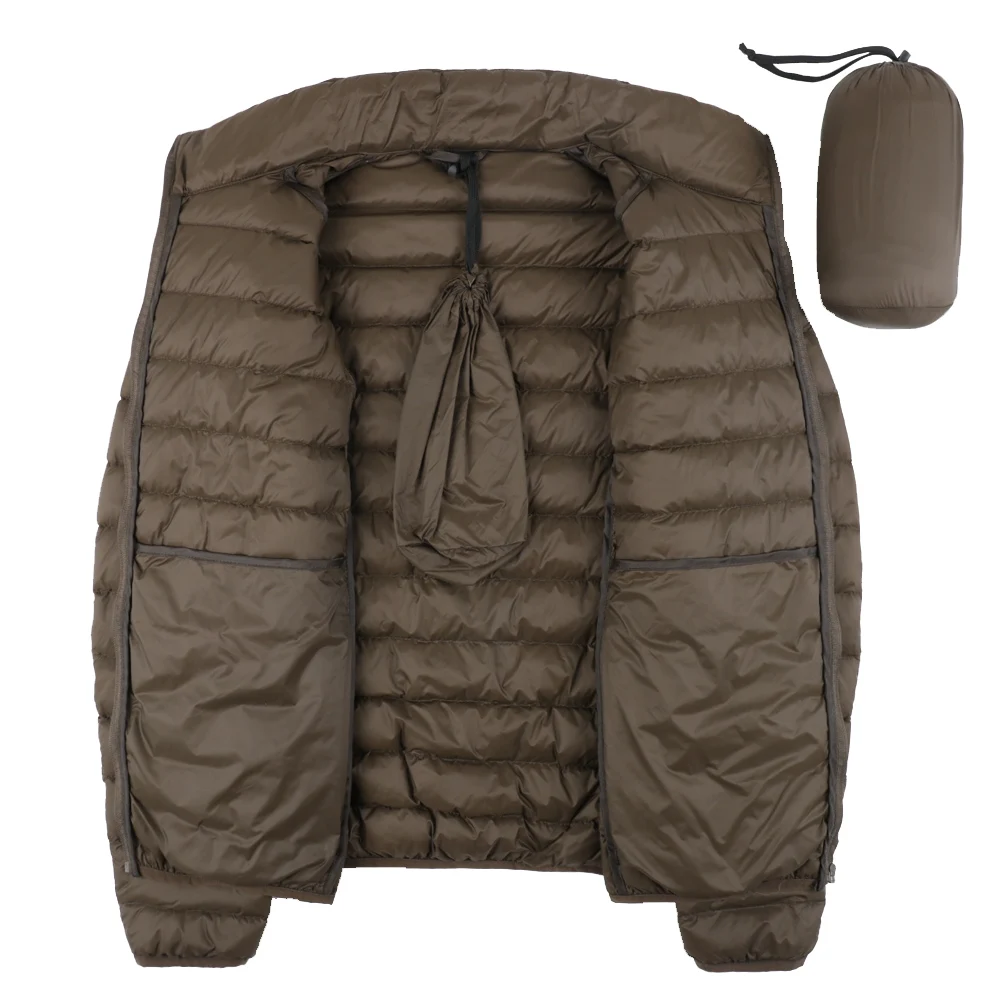 Matt Fabric Winter Men's Down Jacket Ultra Light Down Jacket Men Windbreaker Feather Jacket Man Lightweight Portable Warm Coat