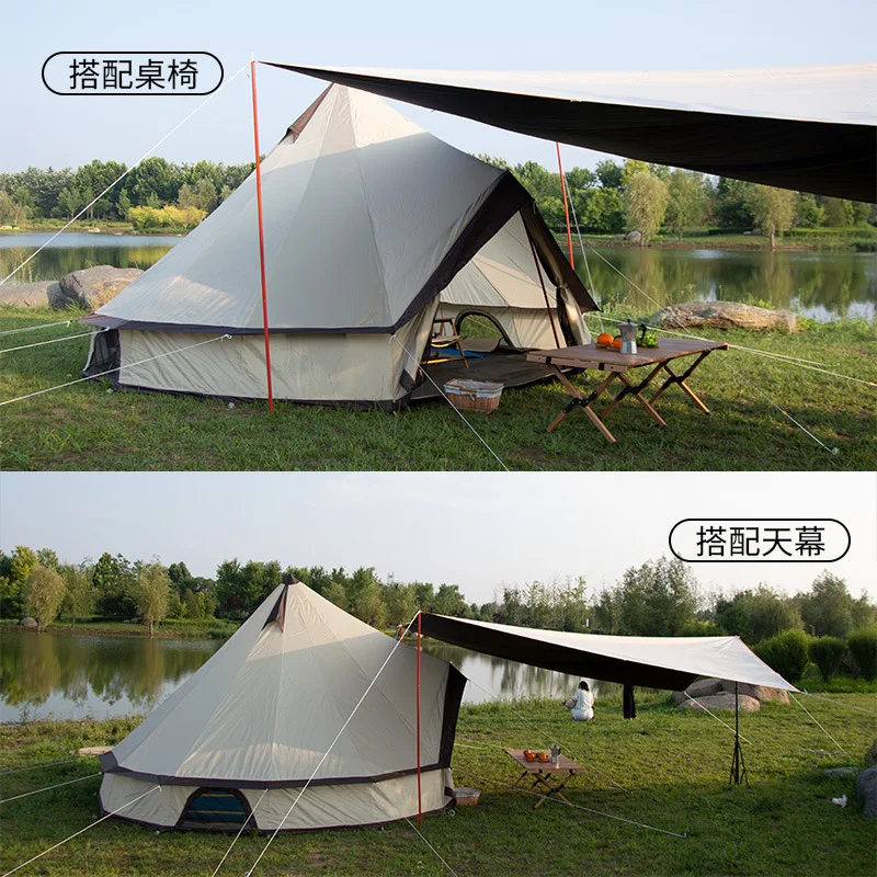 Indisches Zelt im Freien, Camping, kleines Haus, Freizeitvilla Pyramide