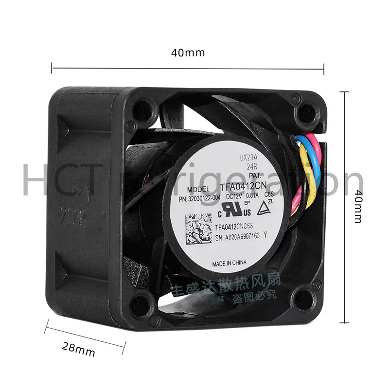 Original 100% Working TFA0412CN DC12V 0.81A Server chassis PWM speed regulation cooling fan
