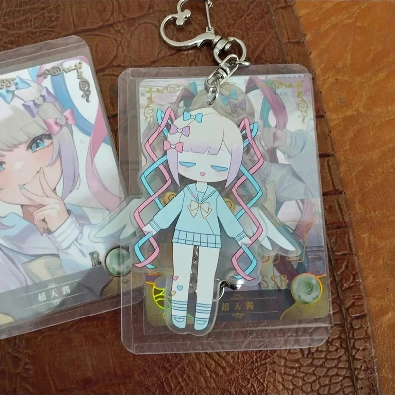 Game Needy Girl Overdose KAnge Cosplay Keychain Acrylic Keyring Cartoon Figure Key Chain Bell Pendant Bag Decoration Accessory