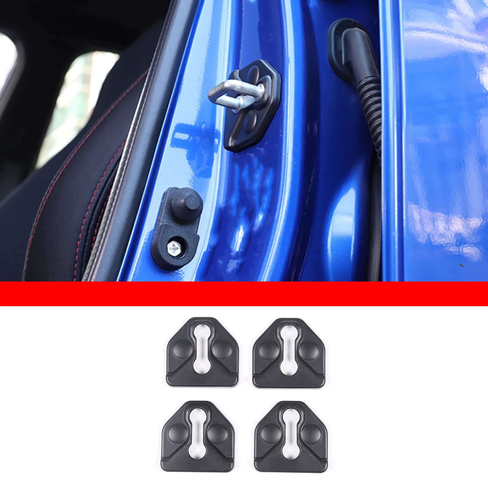 

For Subaru WRX 2021 2022 2023 ABS Matte Black Car Door Lock Protector Latches Stopper Covers Car Accessories