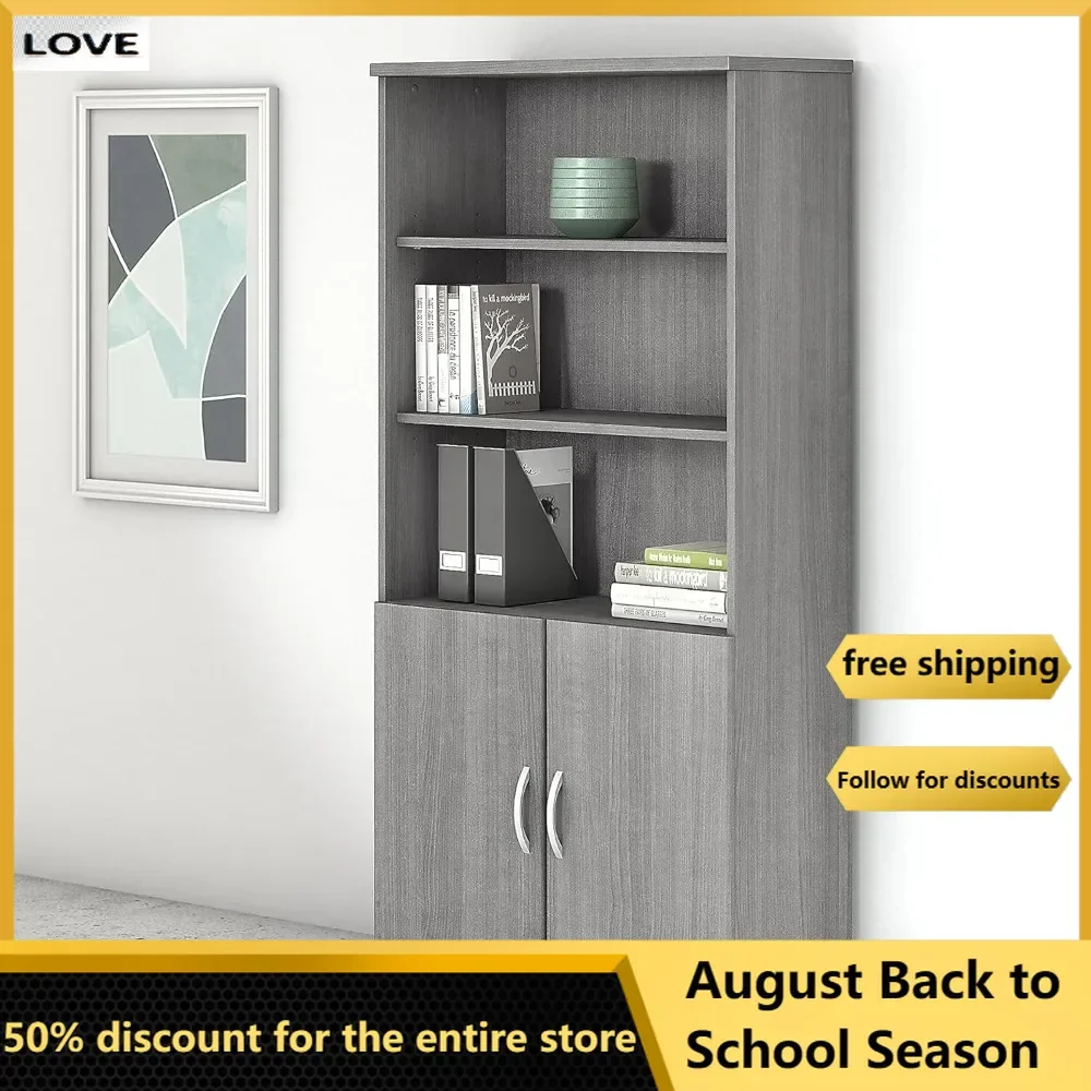 

Книжный шкаф с 5 полками, 73 дюйма, Платиновый, серый, детский книжный стеллаж, кубическая полка, промышленные полки