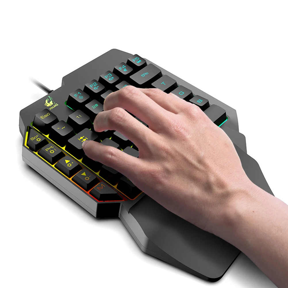 

Left-handed Mechanical Keyboard for Laptop Computer Mixed Backlit Rgb Single-hand Control Keypad Gaming