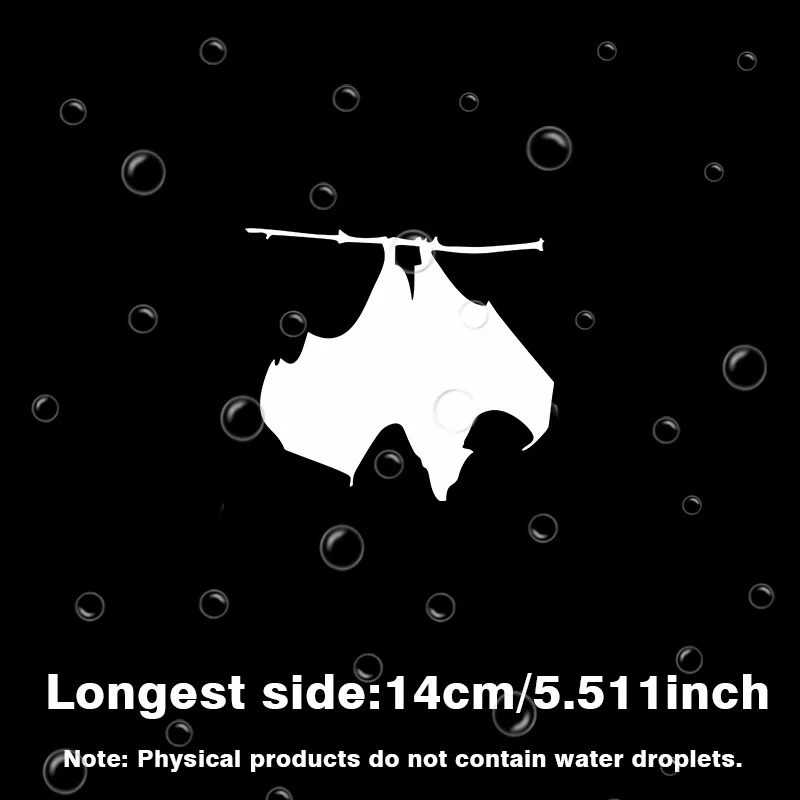 2pcs/set 2D Flat Hanging Bat Vinyl Sticker, Waterproof UV Resistant, for Car Window Laptop Luggage Decor, Holiday Gift
