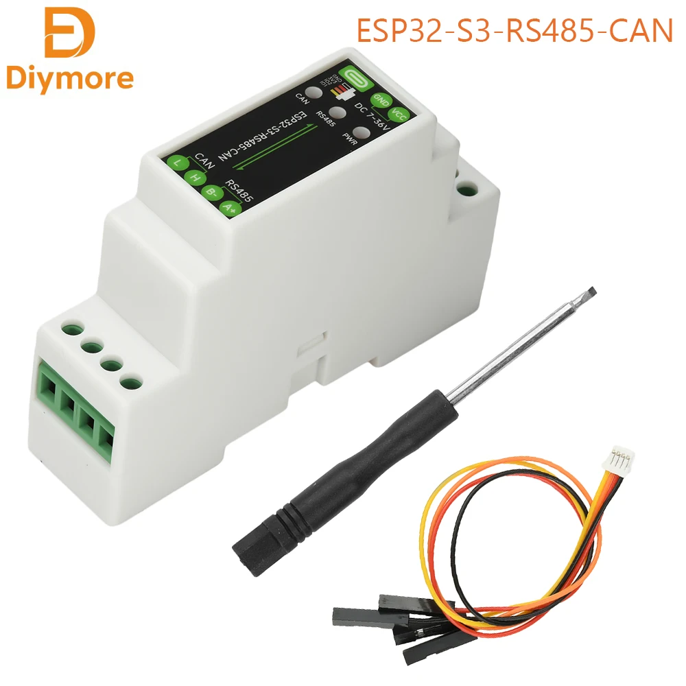 ESP32-S3-RS485-CAN 1-Channel WiFi Bluetooth Relay Industrial Control Board RS485 CAN Communicator Type C Interface 5V 2.4GHz