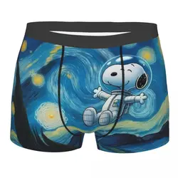 Custom Male Fashion S-Snoopys The Starry Night Underwear Boxer Briefs Soft Shorts Panties Underpants