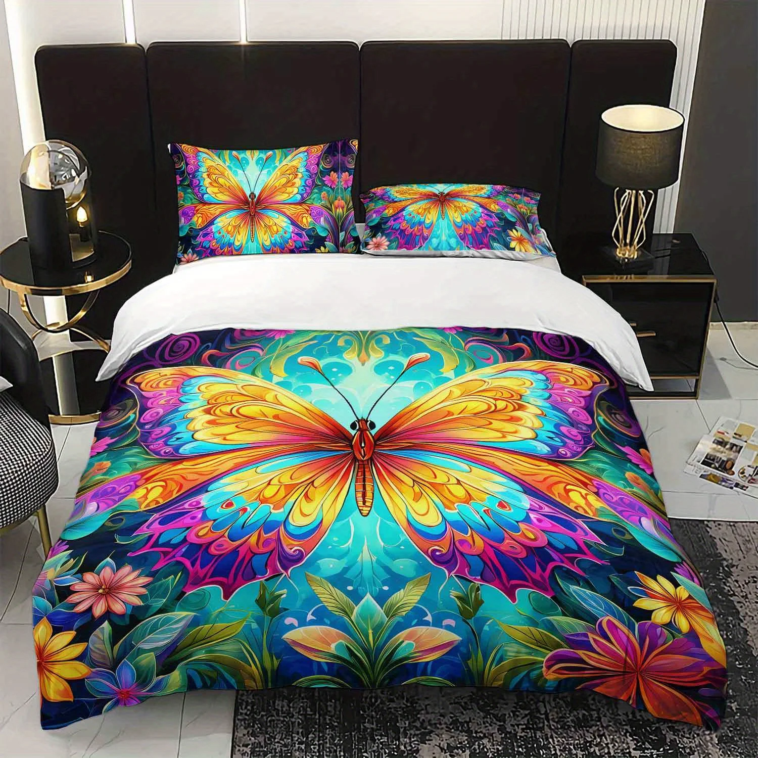 3-pieces-papillon-vibrant-floral-literie-housse-de-couette-ensemble-papillon-jardin-ensemble-de-literie-colore-papillon-theme-papillon-tropical