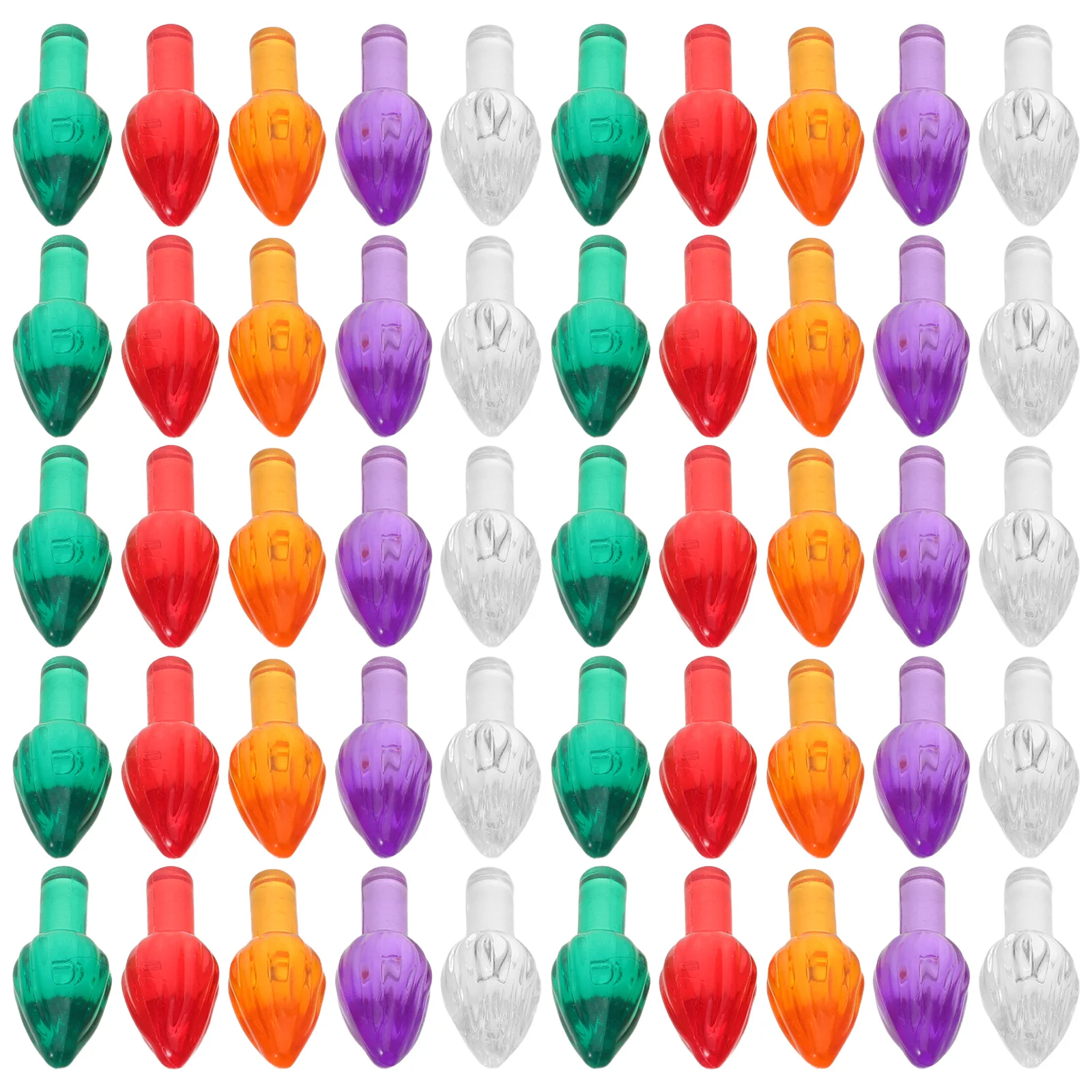 100Pcs Christmas Tree Lights Medium Twist Bulbs Secure Fit Replacement for Ceramic Trees Bright Festive Indoor Outdoor