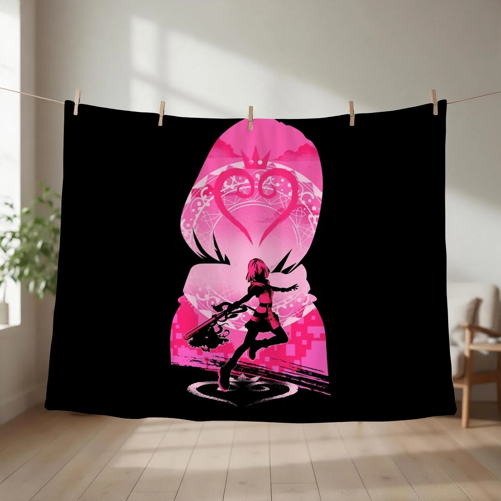Kairi Kingdom heart v1 - Tshirt Throw Blanket couch cozy soft plush fuzzy picnic outdoor blanket